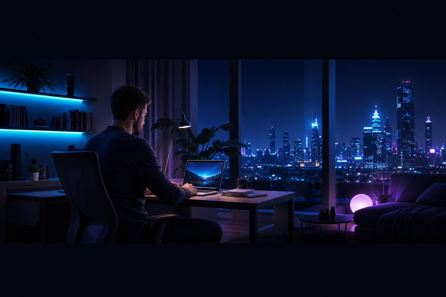 Remote worker on laptop building a side hustle income from anywhere